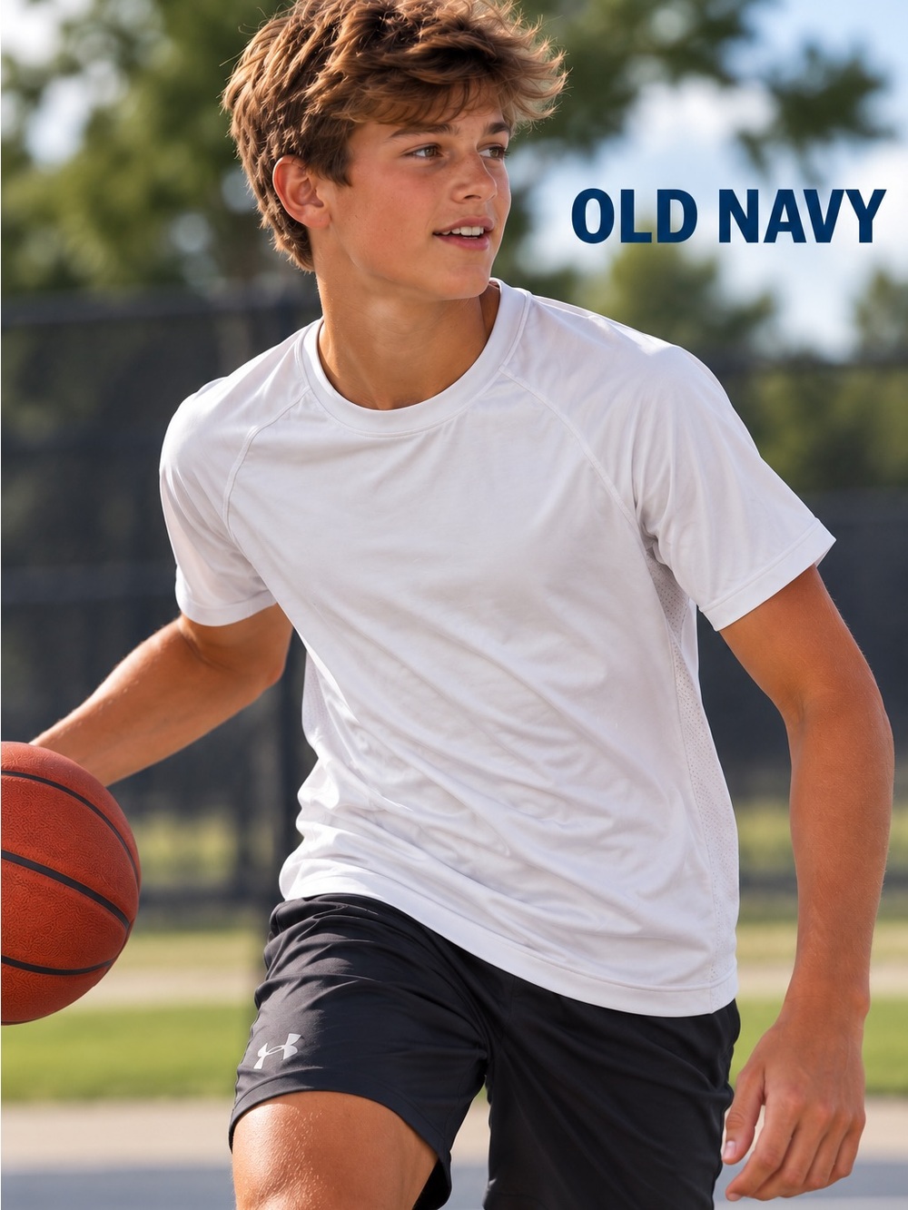 Old Navy Go-Dry White Short Sleeve Performance Tee - Men small